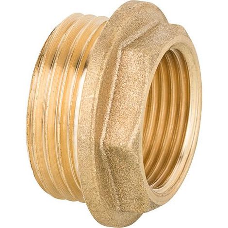 Piece de reduction avec bord, laiton, DN32 (1 1/4") male x DN15 (1/2") fem., PN10
