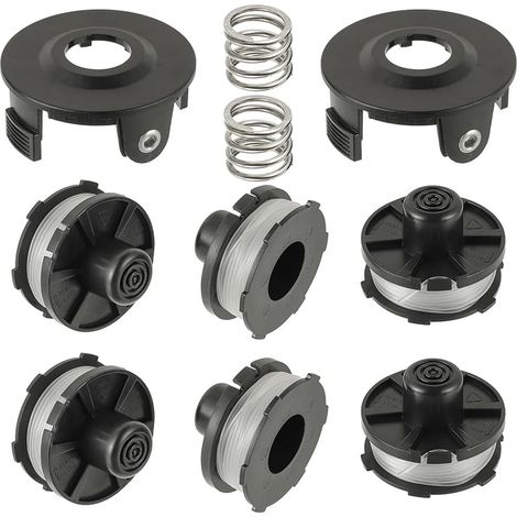 Lot de 6 Bobines de fil pour Makita 196146-9/195858-1, Long: 8m, Ø1,60 mm pour Akku 18 V DUR181Z, DUR181RF, DUR181RF, DUR181 (6 Bobine+2 Capuchon+2 Ressort)