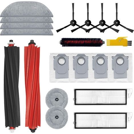 Kit d'accessoires Applicable à pour G20S roborock S8 Max Ultra Robot Aspirateur Pièces de rechange 19 Packs 1 jeu de brosses roulantes, 2 filtres (1/5)