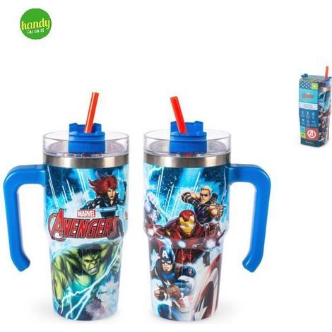 Bottiglia termica H&H Avengers in acciaio inox 0,6 litri
