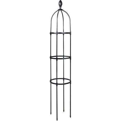 Gartenspalier 145 cm, Rosensäulenstütze für Kletterpflanzen, Ø 31,7 cm, Gartenobelisk. AAFGVC