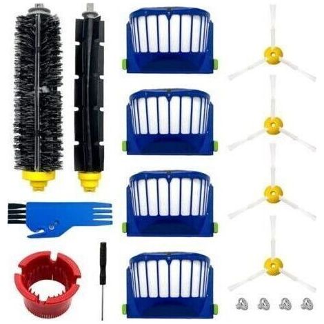 Accessoire pour aspirateurs iRobot Roomba séries 600, 694, 692, 650, 660 et 651 avec brosse principale, brosse latérale, filtres et accessoires (1/5)