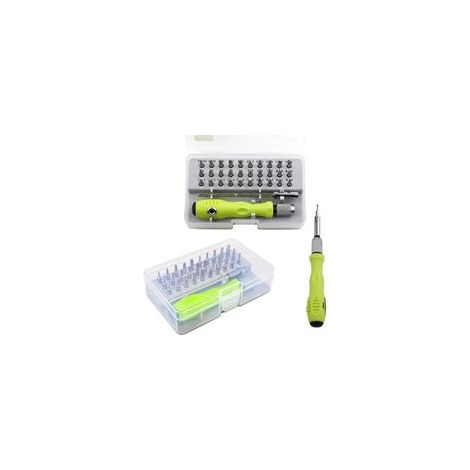 Kit creativo de destornilladores magnéticos de precisión 32 en 1 para el mantenimiento y reparación de teléfonos móviles, iPads y cámaras. - Crezuo