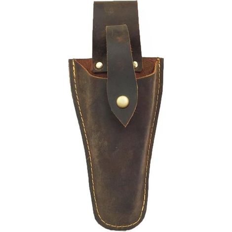 Étui en cuir pour sécateur ou pince de jardin, étui en cuir pour sécateur de jardin, porte-outils, porte-ceinture pour la ceinture, sac pour pince, sécateur de jardin, ciseaux ou couteau de jardin (1/5)