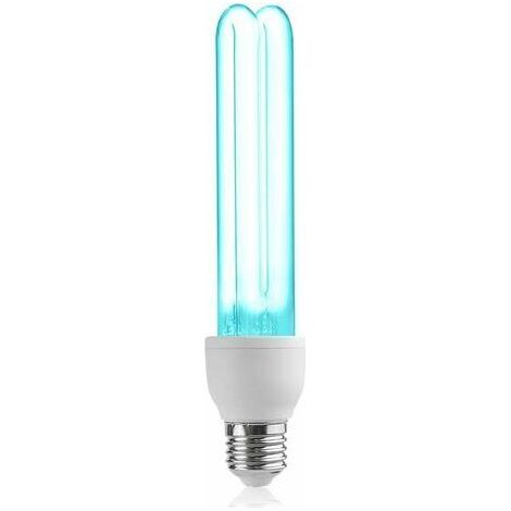 BUNTHAUS PA Lampe désinfectante UV E27 25 W – Tube quartz 12 cm – Stérilisation UVC 254 nm – Surface d'action 20 m² – Angle d'éclairage 360° (1/5)