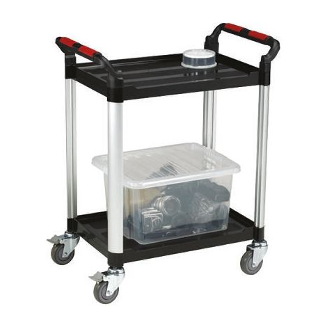 Chariot RS PRO 2 plateaux en Aluminium, 630 x 424mm, Capacité de charge 100kg ( Prix pour 1 )