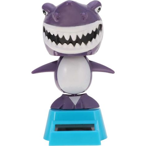Jouet solaire dansant, jouet à tête tremblante, poupée requin, poupée animale dansante, décoration de tableau de bord de voiture (1/3)