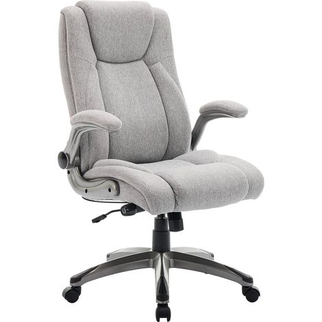 SMARTUE Silla de Oficina, Silla Ejecutiva Ergonómica Giratoria con una Capacidad de Carga de 150 kg, Color Gris