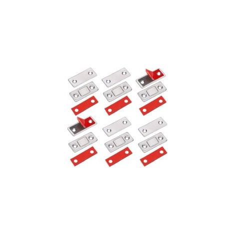 Cierres magnéticos AIDUCHO, 6 piezas, imanes ultrafinos para puertas de armarios, cierres magnéticos adhesivos, cierres adhesivos para muebles, potentes imanes para puertas correderas, cajones y cierr