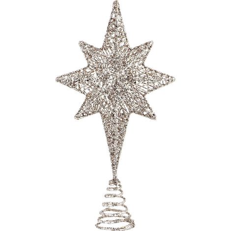 étoile à huit branches pour sapin de Noël (bleue)-30x16cm-Golden (1/3)