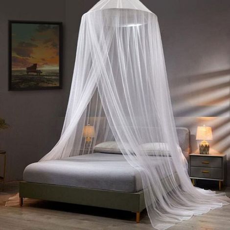 Moustiquaire de lit - Polyester doux et léger - Maille fine 300 trous/pouce carré