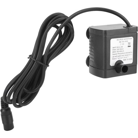Pompe à eau solaire DC 24V, mini pompe submersible sans balais pour fontaine de jardin (1/5)