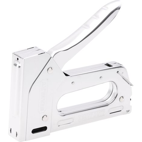 Stanley – Agrafeuse-cloueuse à main pour agrafes type G 6-14 mm – Corps acier robuste – Indicateur de chargement – 6TR110