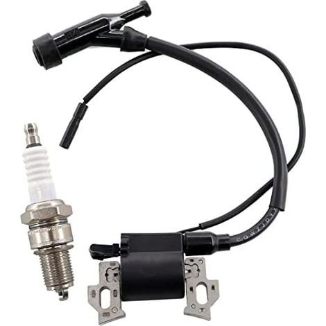 Lot de 2 Bobine d'allumage avec bougie compatible avec plaque vibrante Scheppach HP800S, remplace 3904604060, usage intensif. (1/5)