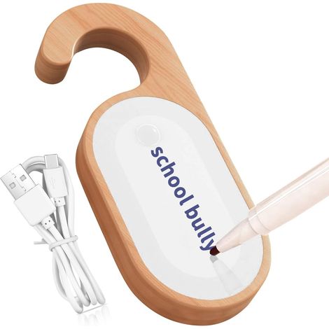 Lampe Poignée De Porte Multifonction Détection Mouvement Économe Lampe mémo message Veilleuse LED Multifonction À Piles Sans Fil Portable Blanc Chaud Pour Chambre, Couloir, (1/5)