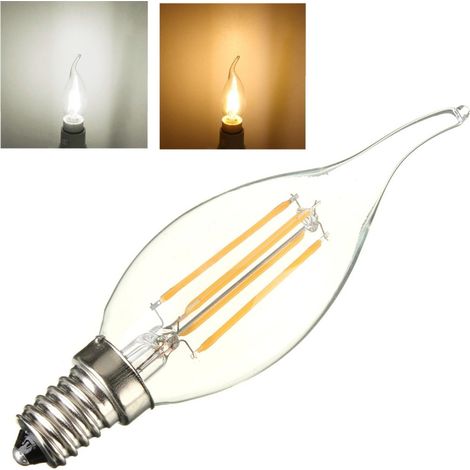 Trade Shop - Led Glühlampe E14 heißes kaltes Licht 4 W Flamme LED FILAMENT -