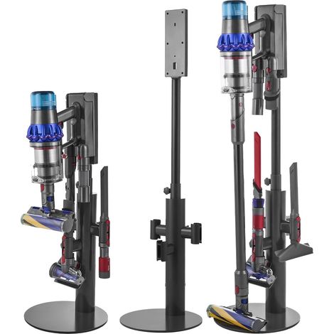 Support d'Aspirateur pour Dyson V7, V8, V10, V11, V12, V15, SV10, SV12, SV14, SV18, SV21, Porte-aspirateur Vertical Stable avec 3 Clips et Hauteur Réglable 865-1300 mm pour Espaces Restreints (1/5)