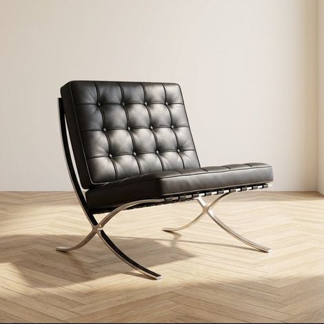 Fauteuil design cuir premium noir Expo