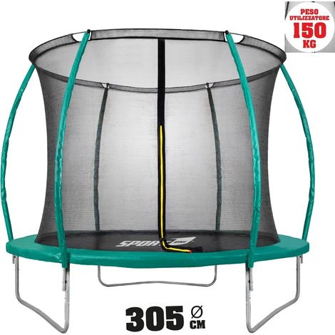 Trampolino Tappeto Elastico 305 cm Diametro Bambini Rete Sicurezza da Giardino (1/3)