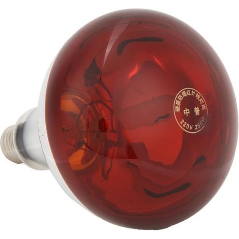 Lampe chauffante infrarouge pour poussins VGEBY - 250W - Durée de vie 5000 heures - Rouge-Ywey (1/4)
