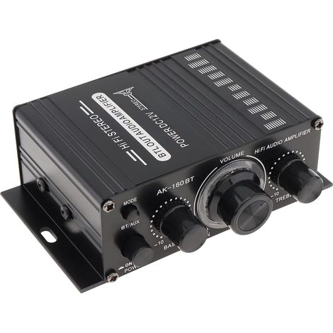 AK160 Amplificateur de puissance 2 canaux Classe D Audio Karaoké Home Cinéma Support Bluetooth avec entrée USB/SD AUX (1/5)