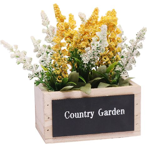 Plante Artificielle Lavande - Pot En Fer Avec Poignées En Corde - Décoration Intérieure Pour Salon Chambre Cuisine - 18 x 17 x 17 cm - 1 Pièce (1/5)
