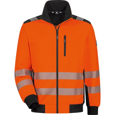 Elysee Warnschutz-Sweatjacke Fideli 22612 Gr. 4XL leuchtorange/schwarz