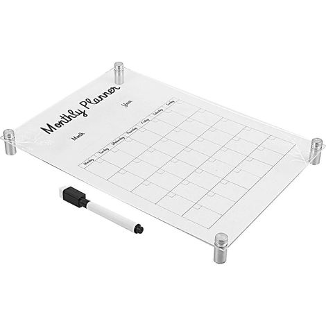 Tableau mémo transparent en acrylique, compatible avec la planification hebdomadaire, 1 ensemble, effaçable. (1/2)