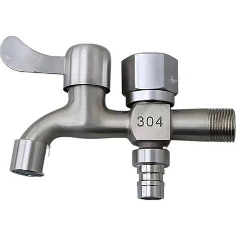 Robinet en acier inoxydable, interrupteur de robinet de piscine, bec verseur à double ouverture en maille, 1 pièce (1/5)