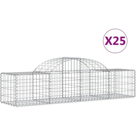 Maison Exclusive - Gabionen mit Hochbogen 25 Stk. 200x50x40/60 cm