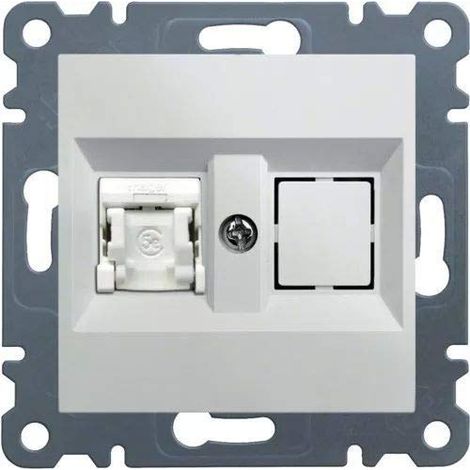 TOMA SIMPLE RJ45,CAT.5E,UTP,LU, BLPOLAR HAGER LUMINA2