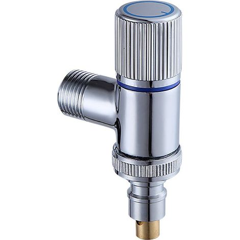 Robinet de machine à laver en acier inoxydable, robinet d'arrêt automatique à déclenchement rapide 4/6 points pour évier à vadrouille