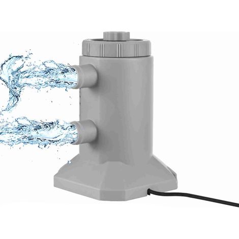 Pompe de Filtration pour Piscine - 75W 2000L/H avec Protection Anti-Surchauffe et Fonctionnement Silencieux, Abs, 210x150mm, Gris, Kit Complet