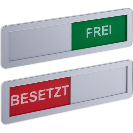Set di cartelli per porta occupata/libera - Slider, acrilico, confezione da 2