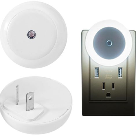 Veilleuse à brancher avec capteur, Lampe de nuit intelligente à détection
