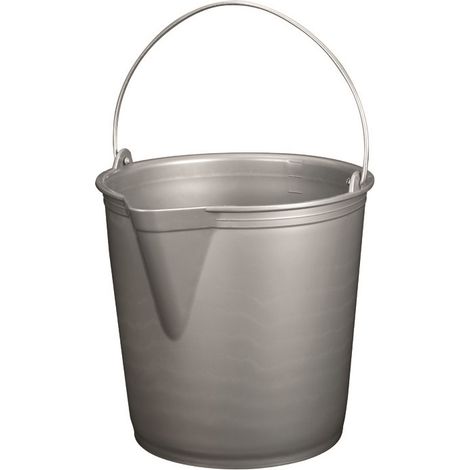 Messbecher mit Auslauf, grau, Silber, 13 l