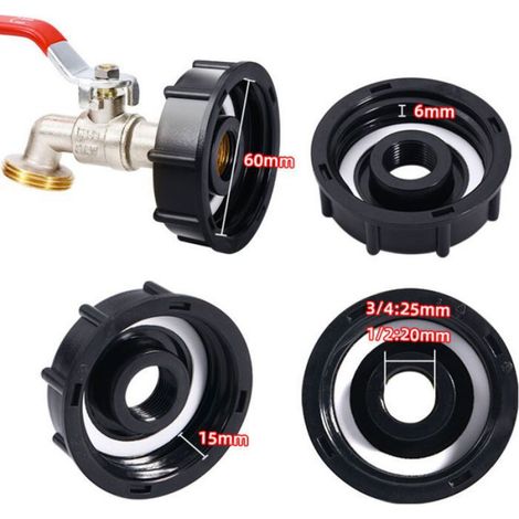 Robinet IBC - Filetage S60X6 - Pour Réservoirs de Collecte d'Eau de Pluie - 1 Pièce (1/5)