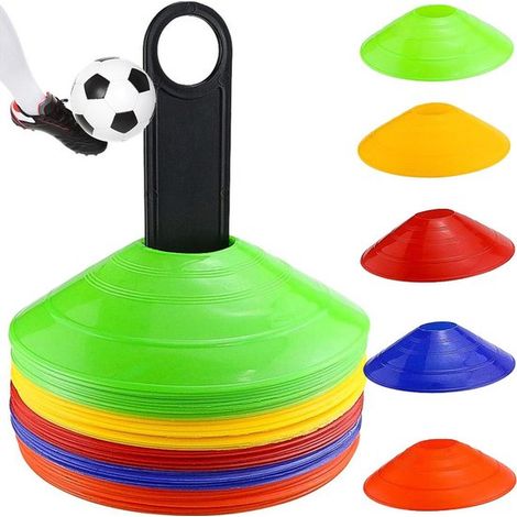 Set de 50 cônes d’entraînement – Avec support – Marquage – Football et sport (1/4)