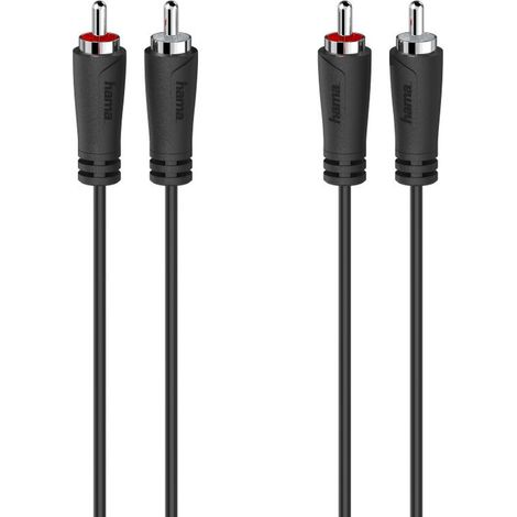 Hama 00205258 cable de audio 3 m 2 x RCA Negro (1/2)