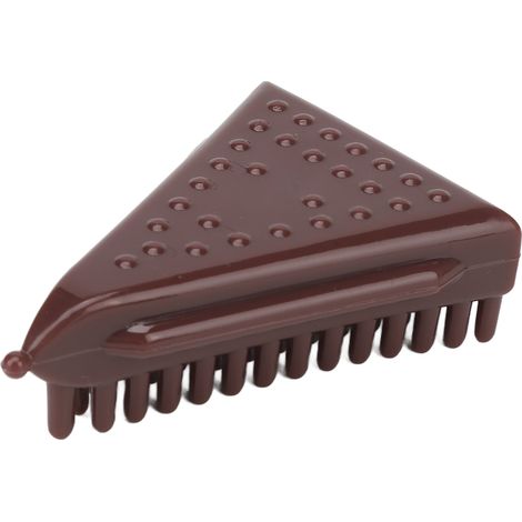 Brosse de massage méridienne triangulaire en silicone pour collatéraux, amincissement des seins, marron (1/5)