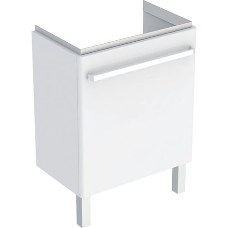 Meuble lavabo Geberit Renova Compact porte+pieds 55x75.4-76.9x25.2cm blc - GEBERIT 009931CBLBB (1/2)