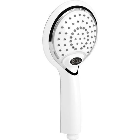 Pommeau de douche à main pour salle de bain avec affichage numérique de la température et 3 LED de couleur (1/5)