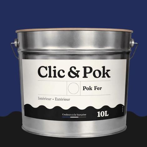 Peinture - POK - Fer Antirouille - 10L - RAL 5022 Bleu nocturne - Brillant