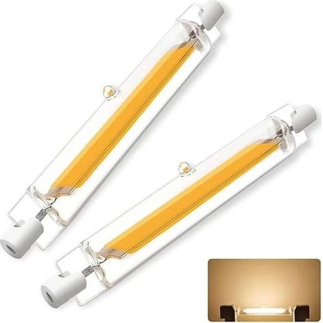 [JAMAIS UTILISÉ] Lot de 2 Ampoules LED 78mm,Ampoule LED Dimmable,LED R7S 78mm 10W Équivalent à Ampoule Halogène 78mm 100W, Sans Scintillement,Blanc Chaud 3000K 1000LM (1/4)