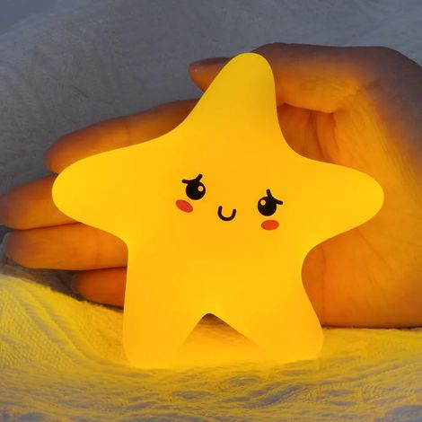 Veilleuse Étoile Enfant Veilleuse Étoile Bébé avec Fonction de Gradation Tactile Kawaii Lampe de Chevet jardin terrasse extérieur (1/5)