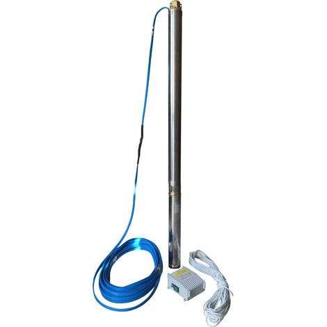 Pompe immergée 3" Orlando 750W. 9.2 bars - 2.7m3. cable 30m