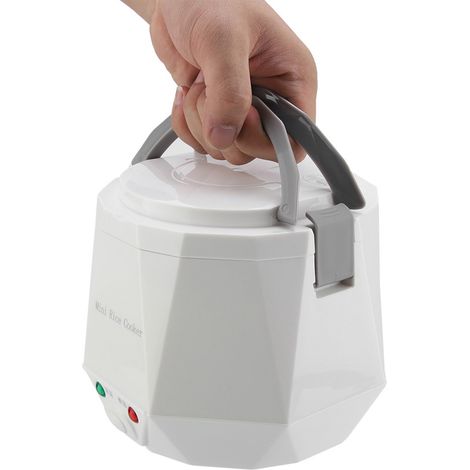 Cuiseur à riz/cuiseur vapeur électrique multifonctionnel portable 24 V 140 W 1,3 L pour camion (blanc) (1/5)