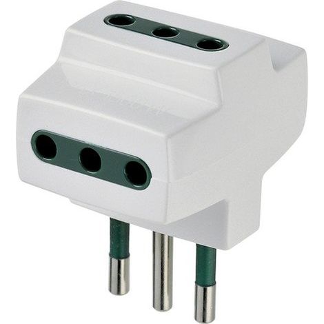 Adattatore multiplo Vimar s11+3p11 spina 10a bianco