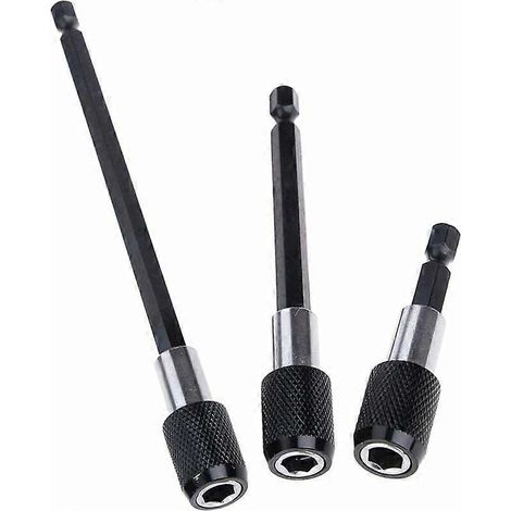 Lot de 3 porte-embouts magnétiques à tige hexagonale de 6,35 mm pour tournevis 60 mm 1 (1/5)