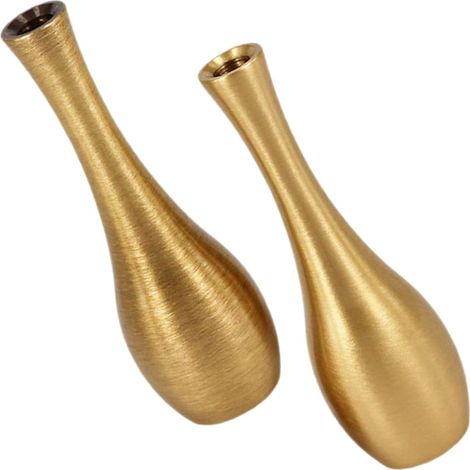 Lot de 2 Vases Miniatures en Cuivre Vintage, Décor Élégant et Créatif, Résistant et Adapté pour Fleurs Fraîches, pour Restaurants et Hôtels (1/5)